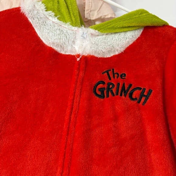 Grinch Santa onsie ! Size large . NWOT - Picture 2 of 5